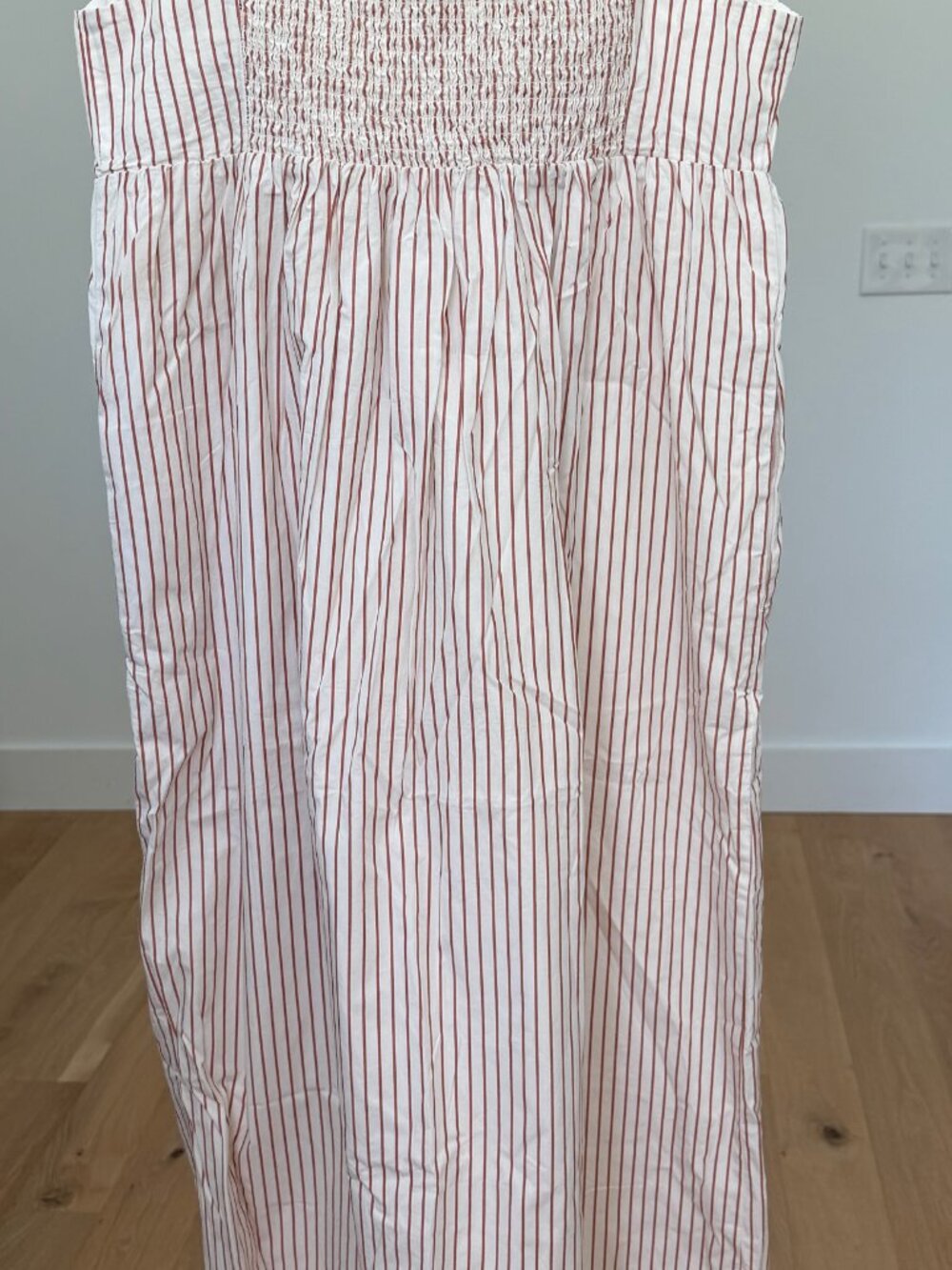 Quince Organic Cotton Poplin striped tiered dress - Picture 4 of 8